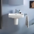 Duravit No.1 Basin and Semi Pedestal 650mm Wide - 1 Tap Hole