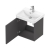 Duravit No.1 LH Wall Hung 1-Door Vanity Unit with Basin 500mm Wide - Matt Graphite | Thumbnail Image