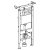 Geberit Duoflix Wall Hung Toilet Frame with Delta Concealed Cistern 500mm W x 1120mm H