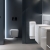 Geberit Sigma80 Touchless Sensor-controlled Operation Flush Plate for 80mm Concealed Cistern - Black Glass