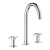 Grohe Atrio Three-Hole M-Size Basin Mixer Tap and Pop Up Waste with Cross Handles - Chrome