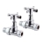 Heatwave Crosshead Chrome Straight Radiator Valves Pair