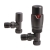 Heatwave Prime Brushed Gunmetal Angled Thermostatic Radiator Valve Set