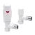 Heatwave Prime White Angled Thermostatic Radiator Valve Set