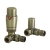 Heatwave Prime Brushed Brass Corner Thermostatic Radiator Valve Set