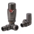 Heatwave Prime Brushed Gunmetal Corner Thermostatic Radiator Valve Set