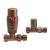Heatwave Prime Brushed Bronze Straight Thermostatic Radiator Valve Set | Thumbnail Image