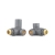 Heatwave Round Basalt Grey Corner Radiator Valves Pair