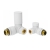 Heatwave Round White Corner Radiator Valves Pair