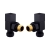 Heatwave Square Black Angled Radiator Valves Pair