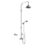Heritage Avenbury Exposed Mixer Shower with Deluxe Fixed Riser Kit + Diverter to Handset - Chrome | Thumbnail Image