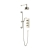 Heritage Dawlish Triple Concealed Mixer Shower with Shower Kit + Fixed Head - Vintage Gold | Thumbnail Image
