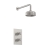 Heritage Dawlish Dual Concealed Mixer Shower with Fixed Head - Brushed Nickel | Thumbnail Image