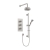 Heritage Dawlish Triple Concealed Mixer Shower with Shower Kit + Fixed Head - Brushed Nickel | Thumbnail Image