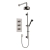 Heritage Dawlish Triple Concealed Mixer Shower with Shower Kit + Fixed Head - Brushed Nickel | Thumbnail Image