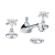 Heritage Dawlish 3-Hole Basin Mixer Tap with Pop up Waste - Chrome | Thumbnail Image