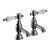 Heritage Glastonbury Basin Taps Pair - Brushed Nickel | Thumbnail Image
