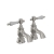 Heritage Glastonbury Bath Taps Pair - Brushed Nickel | Thumbnail Image