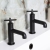 Heritage Salcombe Basin Taps Pair - Matt Black | Thumbnail Image