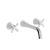 Heritage Salcombe 3-Hole Wall Mounted Basin Mixer Tap - Chrome | Thumbnail Image