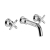 Heritage Salcombe 3-Hole Wall Mounted Basin Mixer Tap - Chrome | Thumbnail Image
