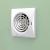 HiB Hush Wall Mounted White Bathroom Fan With Timer 158mm High x 158mm Wide x 30mm Deep