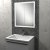 HiB Vanquish 60 Double Door Recessed LED Bathroom Cabinet 730mm H X 630mm W