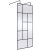 Hudson Reed Abstract Frame Wetroom Screen with Support Bars 900mm Wide - 8mm Glass