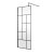Hudson Reed Abstract Frame Wetroom Screen with Support Bar 800mm Wide - 8mm Glass