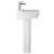 Hudson Reed Arlo Basin with Full Pedestal 550mm Wide - 1 Tap Hole
