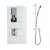 Hudson Reed Art Twin Thermostatic Concealed Shower Valve with Slider Rail Kit - Chrome