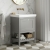 Hudson Reed Bexley Floor Standing Vanity Unit with 0TH Basin 600mm Wide - Cool Grey