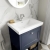 Hudson Reed Bexley Floor Standing Vanity Unit with 1TH Basin 500mm Wide - Indigo Blue