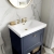 Hudson Reed Bexley Floor Standing Vanity Unit with 3TH Basin 500mm Wide - Indigo Blue