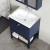Hudson Reed Bexley Floor Standing Vanity Unit with 1TH Stone Textured Basin 600mm Wide - Indigo Blue | Thumbnail Image