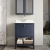 Hudson Reed Bexley Floor Standing Vanity Unit with 1TH Marble Top Basin 600mm Wide - Indigo Blue