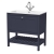 Hudson Reed Bexley Floor Standing Vanity Unit with 1TH Stone Basin 800mm Wide - Indigo Blue | Thumbnail Image