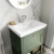 Hudson Reed Bexley Floor Standing Vanity Unit with 1TH Basin 500mm Wide - Fern Green