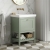 Hudson Reed Bexley Floor Standing Vanity Unit with 0TH Basin 500mm Wide - Fern Green