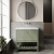 Hudson Reed Bexley Floor Standing Vanity Unit with 0TH Contemporary Basin 800mm Wide - Fern Green | Thumbnail Image