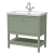Hudson Reed Bexley Floor Standing Vanity Unit with 1TH Contemporary Basin 800mm Wide - Fern Green | Thumbnail Image
