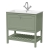Hudson Reed Bexley Floor Standing Vanity Unit with 1TH Stone Basin 800mm Wide - Fern Green | Thumbnail Image