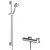 Hudson Reed Binsey Thermostatic Bar Shower Valve with Slimline Slider Rail Kit - Chrome