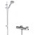 Hudson Reed Binsey Thermostatic Bar Shower Valve with Water Saving Slider Rail Kit - Chrome