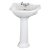 Hudson Reed Chancery Basin with Full Pedestal 500mm Wide - 1 Tap Hole