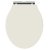 Hudson Reed Chancery Soft Close Toilet Seat Ivory Chrome Hinges