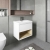 Hudson Reed Coast Wall Hung Vanity Unit with Basin 3 600mm Wide - Gloss White