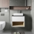 Hudson Reed Coast Wall Hung 1-Drawer Vanity Unit with Sparkling Black Worktop 600mm Wide - Gloss White