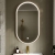 Hudson Reed Columba Brushed Brass Framed Bathroom Mirror with Touch Sensor 800mm H x 500mm W