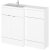 Hudson Reed Fusion LH Combination Unit with L Shape Basin - 1100mm Wide - Gloss White